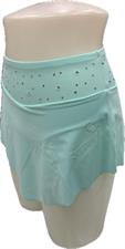 GONNELLINO LYCRA VERDE ACQUA STRASS